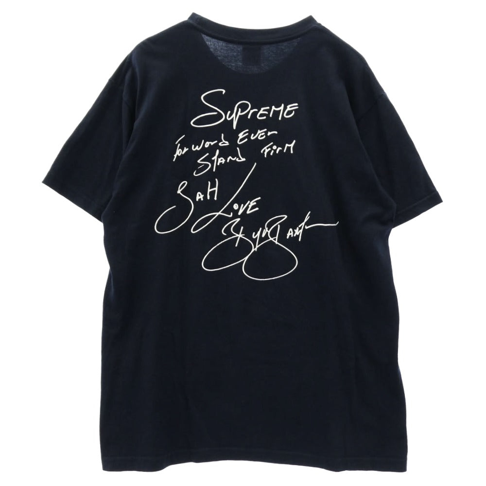 Supreme シュプリーム 19SS Buju Banton Tee ブジュ バントンフォトフロント プリント Tシャツ 半袖カットソー ネイビー系 M【中古】