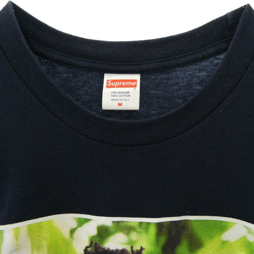 Supreme シュプリーム 19SS Buju Banton Tee ブジュ バントンフォトフロント プリント Tシャツ 半袖カットソー ネイビー系 M【中古】