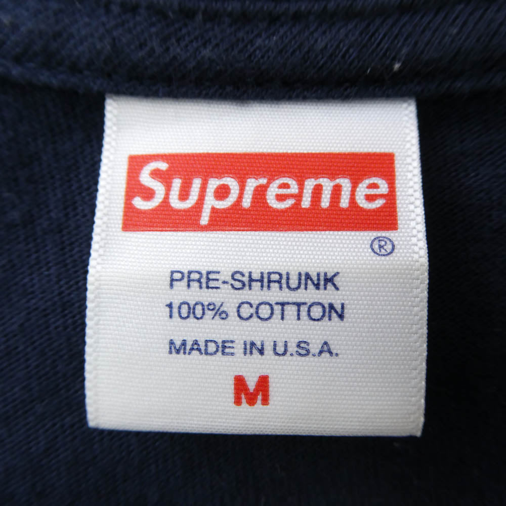 Supreme シュプリーム 19SS Buju Banton Tee ブジュ バントンフォトフロント プリント Tシャツ 半袖カットソー ネイビー系 M【中古】