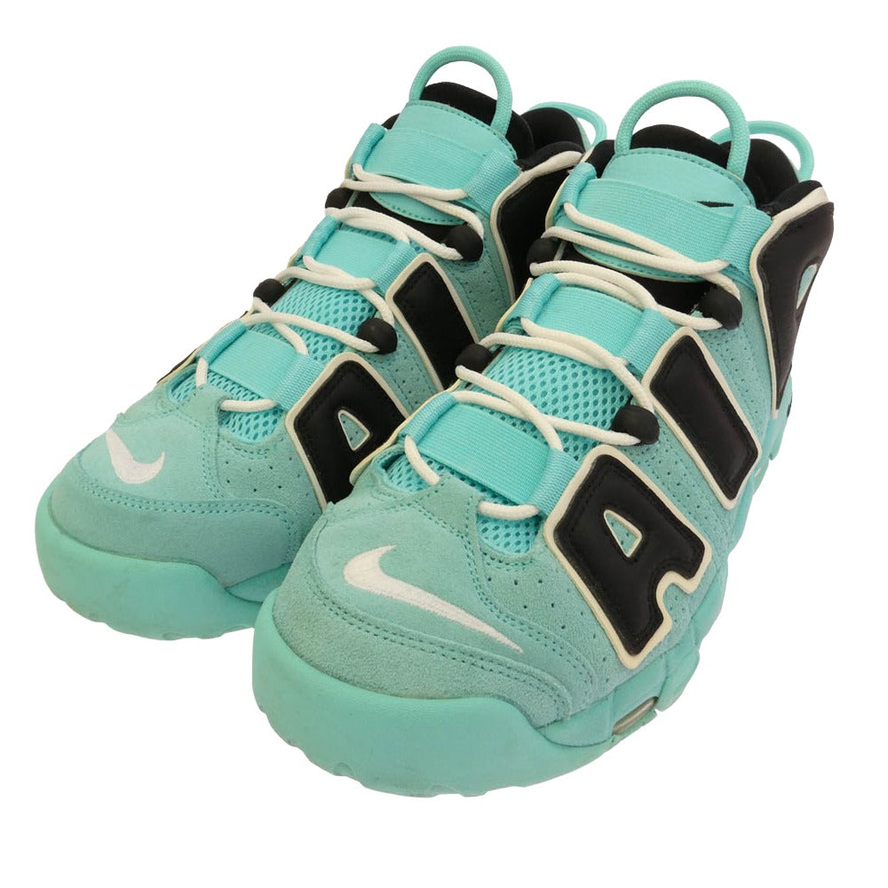 NIKE ナイキ CN8118-400 AIR MORE UPTEMPO LIGHT AQUA BLACK WHITE エア モア アップテンポ デニム ライト アクア ブラック ホワイト ハイカットスニーカー ライトブルー系 ブラック系 27.5cm【中古】