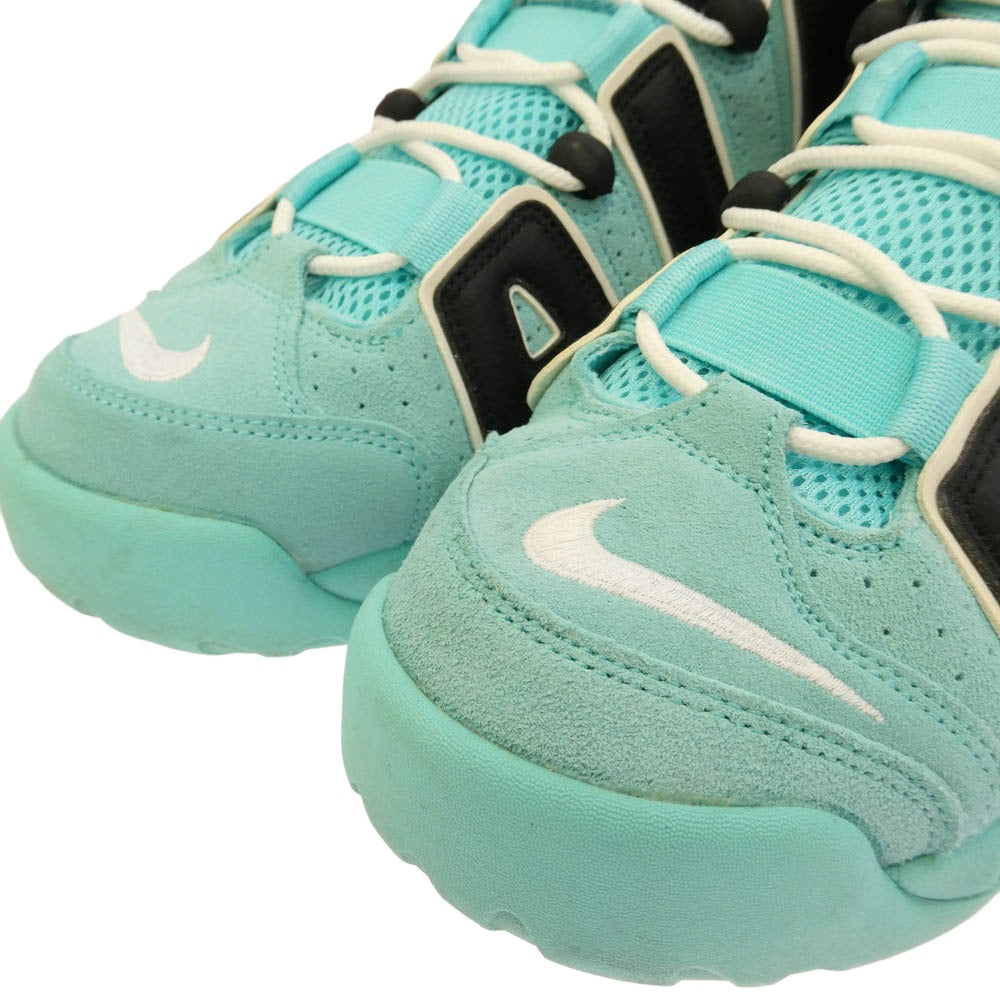 NIKE ナイキ CN8118-400 AIR MORE UPTEMPO LIGHT AQUA BLACK WHITE エア モア アップテンポ デニム ライト アクア ブラック ホワイト ハイカットスニーカー ライトブルー系 ブラック系 27.5cm【中古】