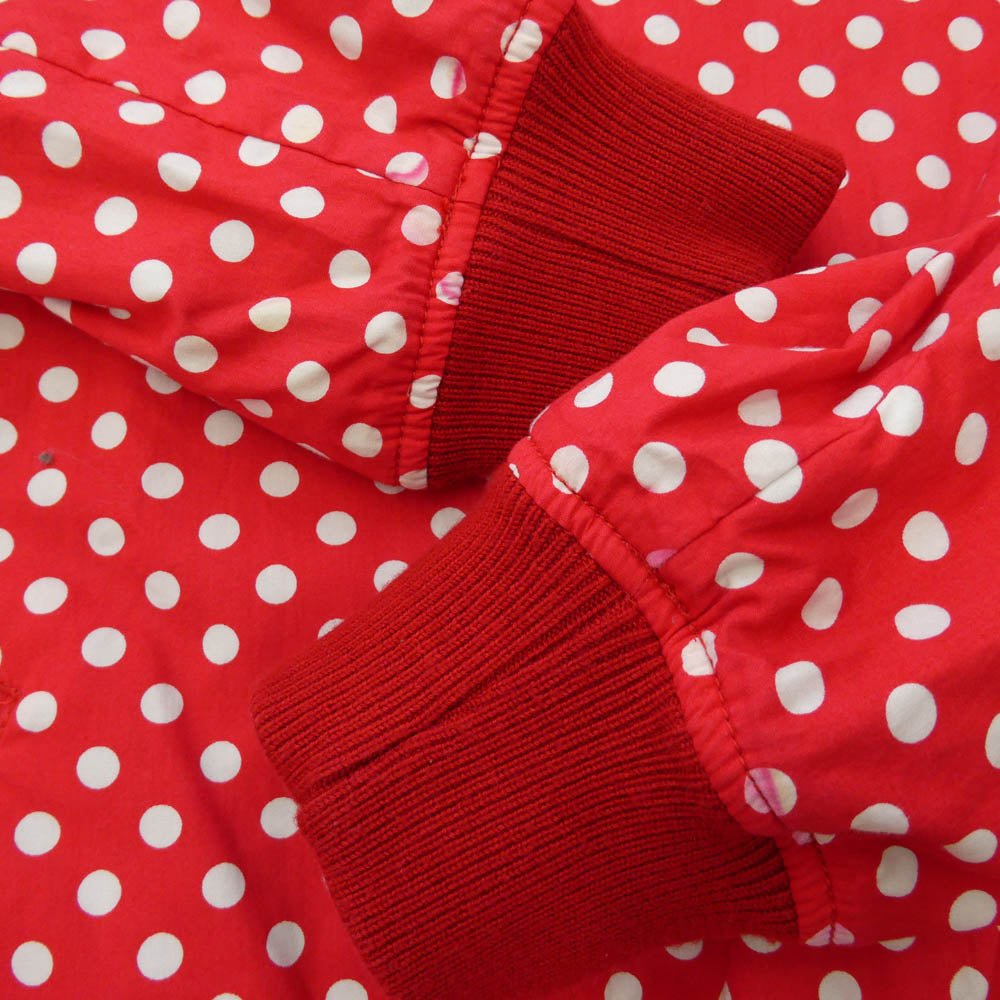 Supreme シュプリーム COMME des GARCONS コムデギャルソン 14SS COMME des GARCONS SHIRT コムデギャルソンシャツ Reversible Varsity Baseball Jacket リバーシブル バーシティ ベースボール ジャケット ドットブルソン レッド系 ホワイト系 S【中古】
