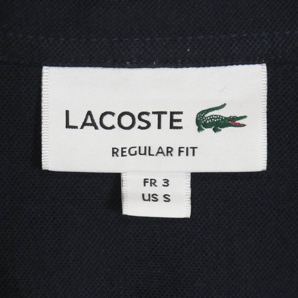 LACOSTE ラコステ PH063LJ-99 Polo Shirt ボタンダウン ピケ 鹿の子 ポロシャツ ネイビー系 3【中古】