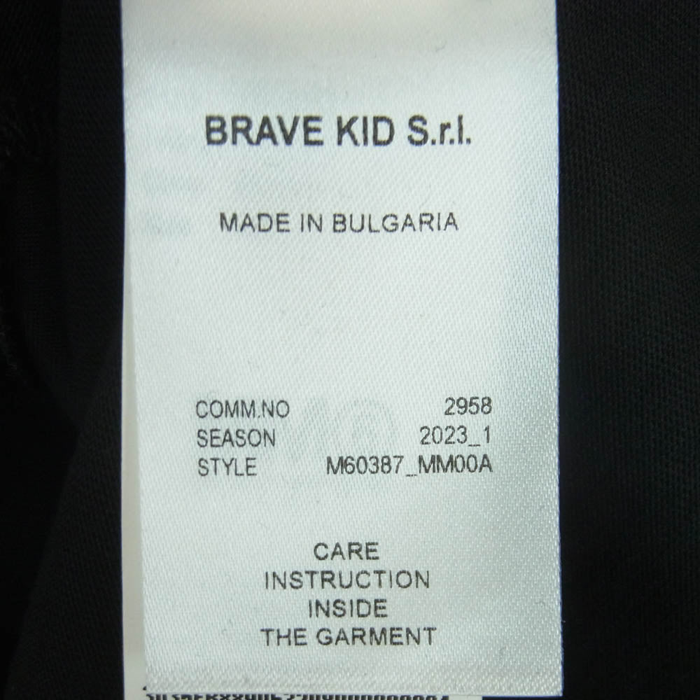 MAISON MARGIELA メゾンマルジェラ 23SS M60387 MM6 エムエムシックス レーヨン 切り替え 半袖 カットソー Tシャツ キッズ ジュニア ブラック系 12【中古】