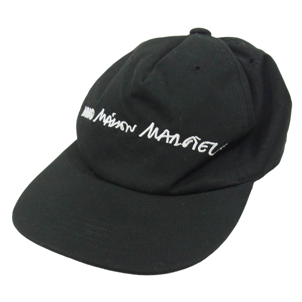MAISON MARGIELA メゾンマルジェラ 20SS S32TC0102 MM6 エムエムシックス 刺繡 キャップ ブラック系【中古】
