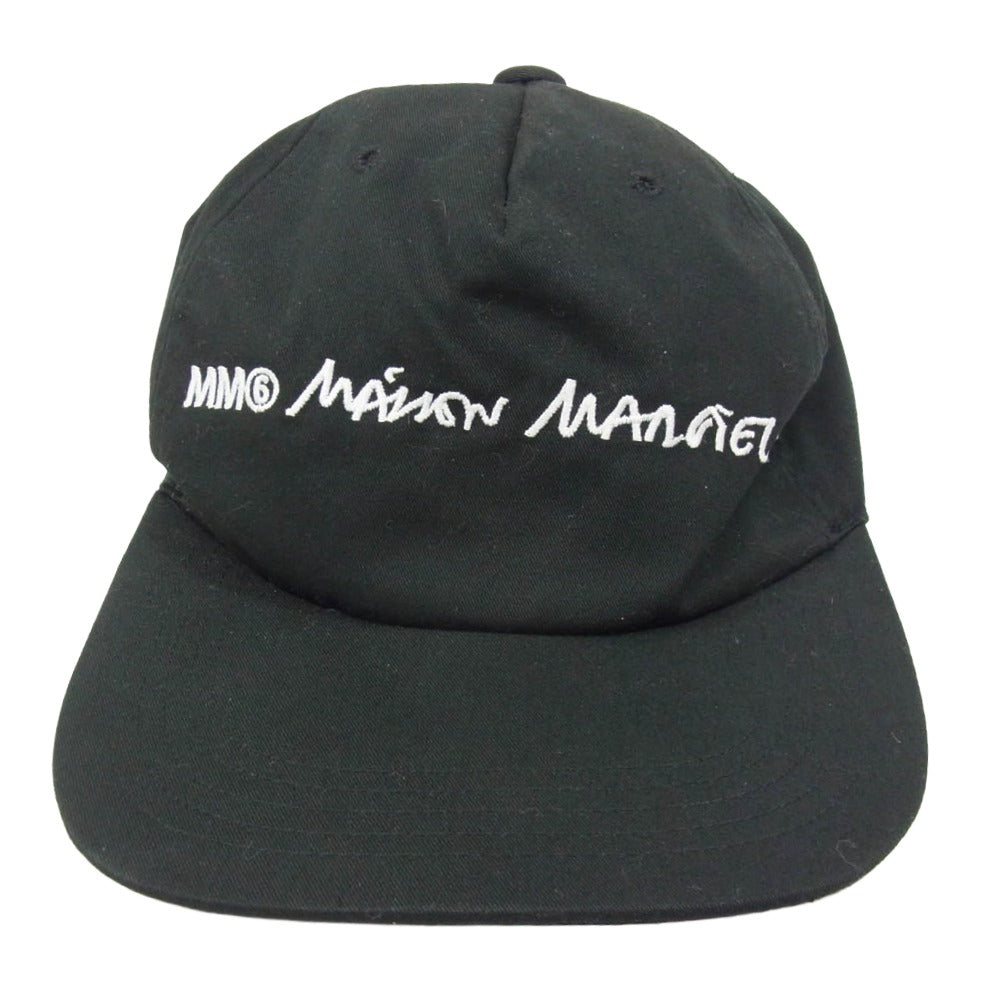 MAISON MARGIELA メゾンマルジェラ 20SS S32TC0102 MM6 エムエムシックス 刺繡 キャップ ブラック系【中古】