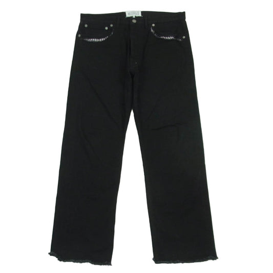 MAISON MARGIELA メゾンマルジェラ 19AW S50LA0131 四つタグ 10ライン Rinse washed カットオフ デニム パンツ ブラック系 31【中古】