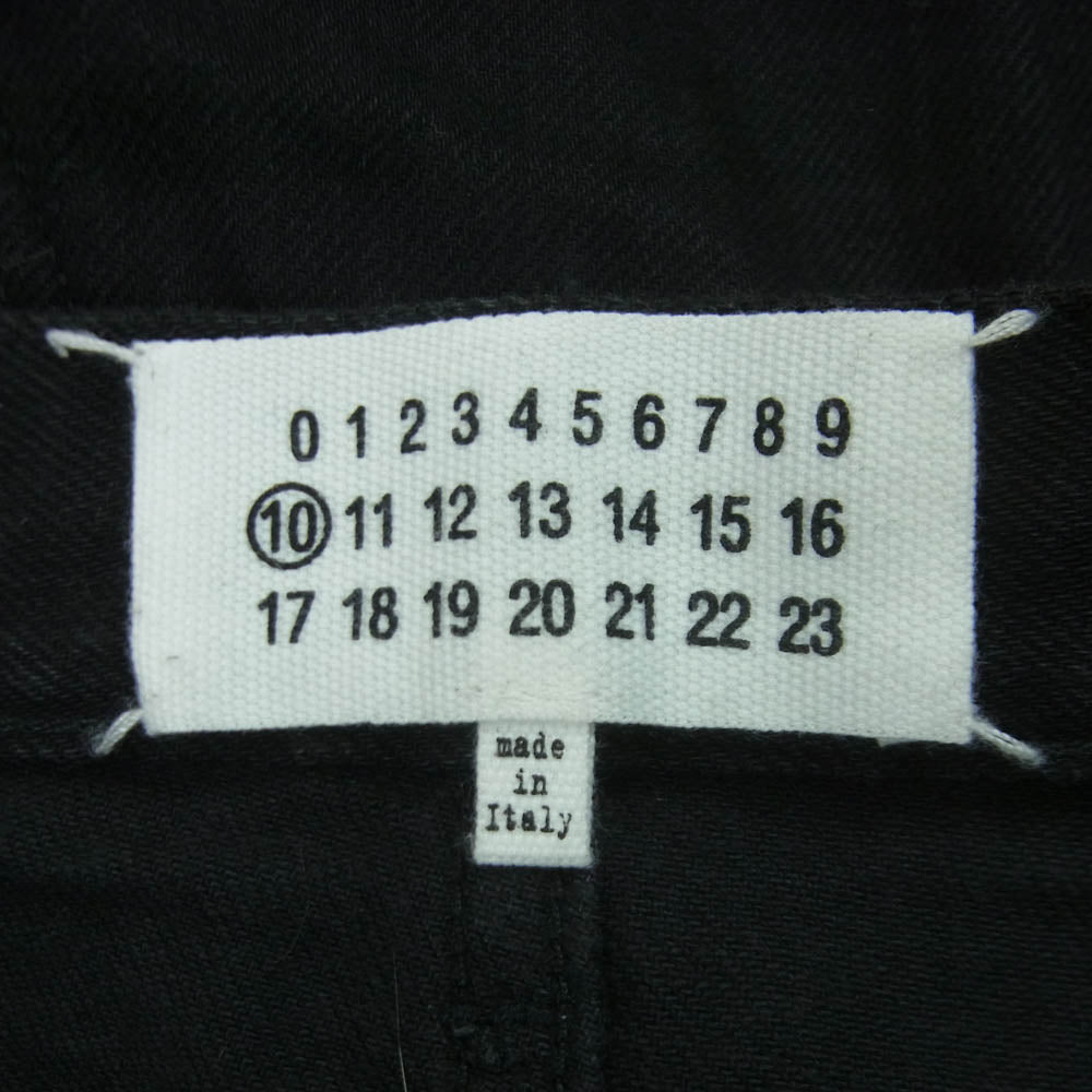 MAISON MARGIELA メゾンマルジェラ 19AW S50LA0131 四つタグ 10ライン Rinse washed カットオフ デニム パンツ ブラック系 31【中古】