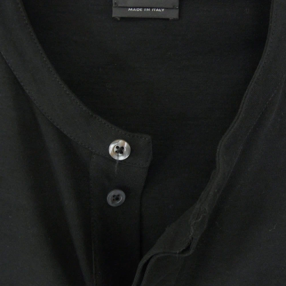 JIL SANDER ジルサンダー JSML707016ML24780872 コットン カーディガン カットソー バンドカラー ブラック系 L【中古】