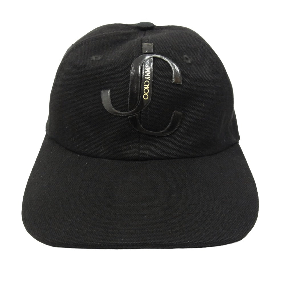 JIMMY CHOO ジミーチュウ J000155148 JCロゴ コットン キャップ ブラック系【中古】