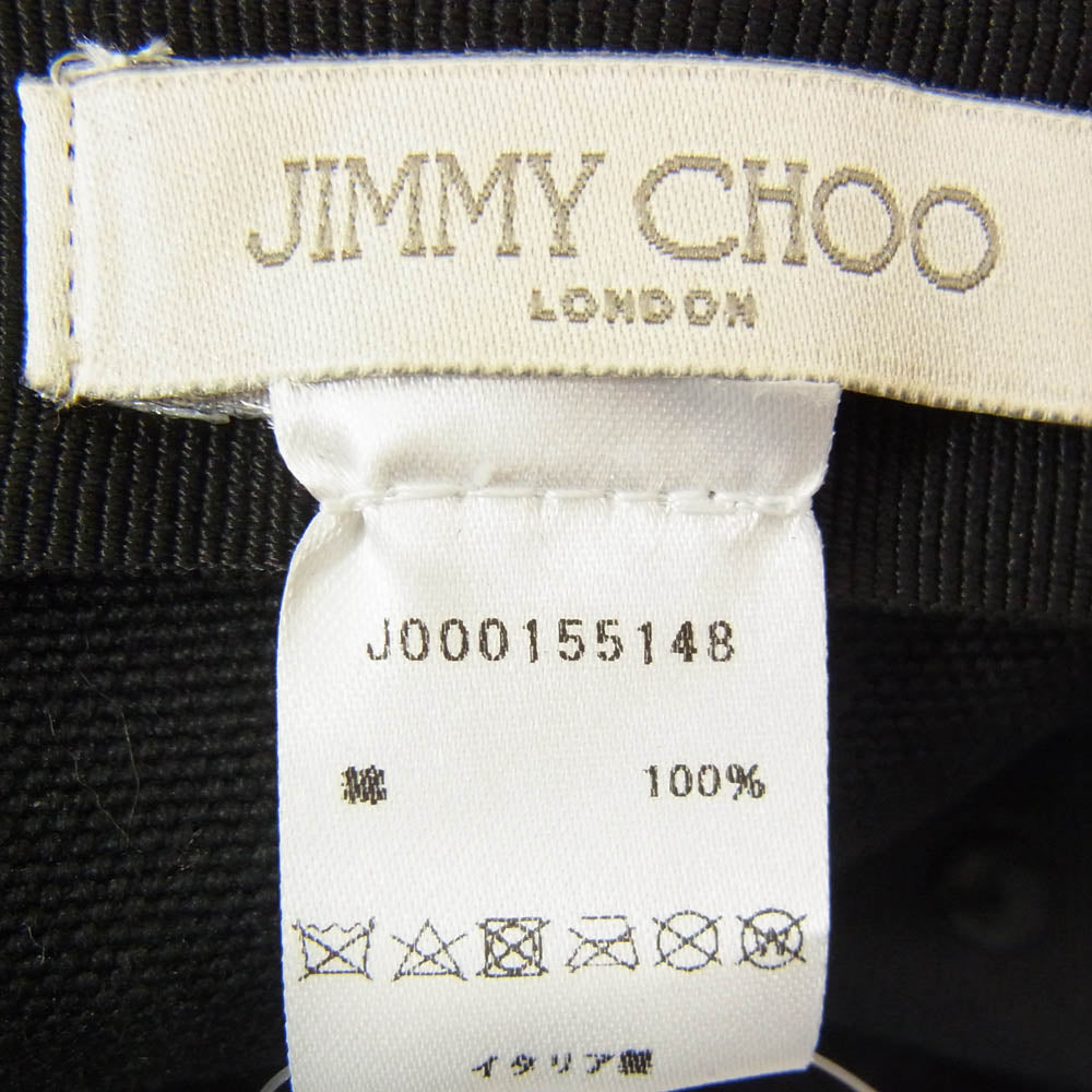 JIMMY CHOO ジミーチュウ J000155148 JCロゴ コットン キャップ ブラック系【中古】