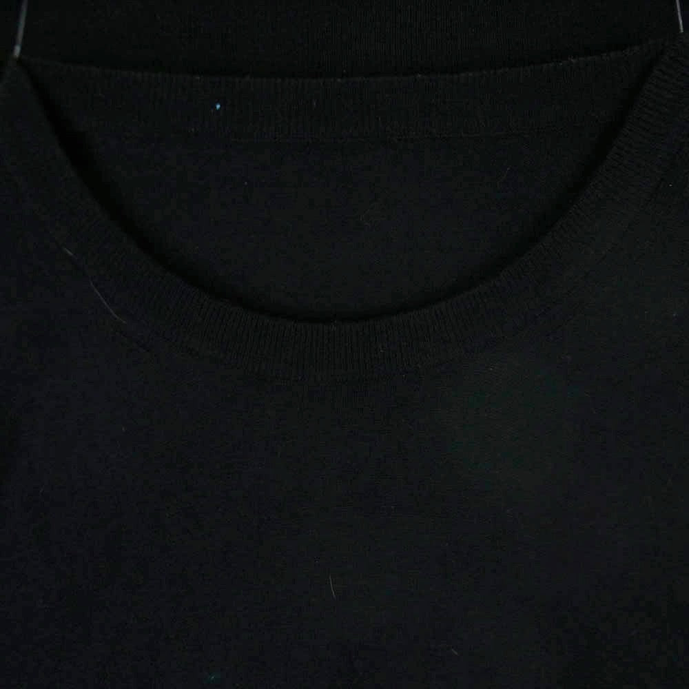 MAISON MARGIELA メゾンマルジェラ 19SS S50HA0845 コットン ウール プルオーバー ニット スエード レザー エルボーパッチ ブラック系 XL【中古】