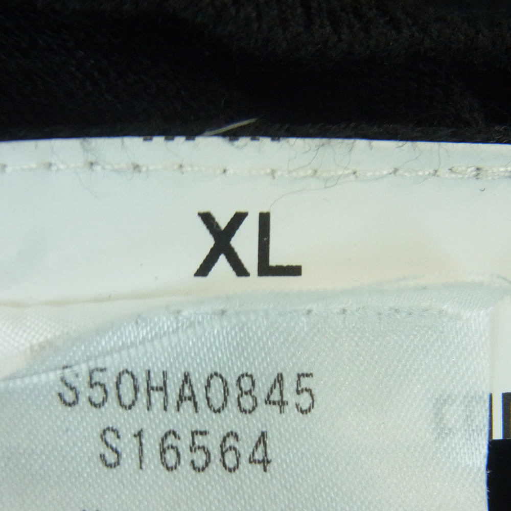 MAISON MARGIELA メゾンマルジェラ 19SS S50HA0845 コットン ウール プルオーバー ニット スエード レザー エルボーパッチ ブラック系 XL【中古】