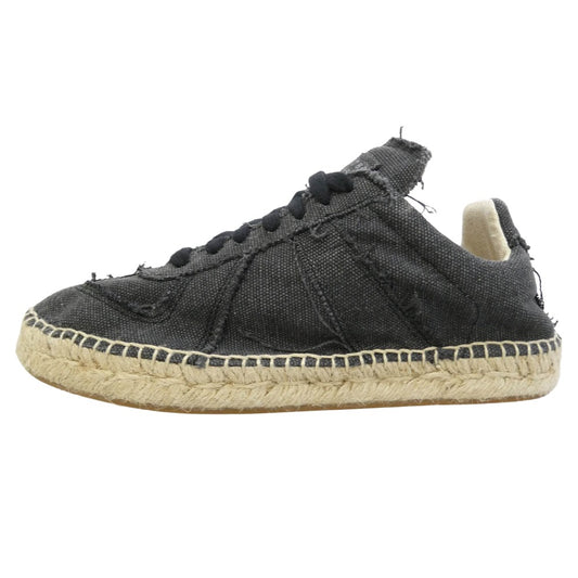 MAISON MARGIELA メゾンマルジェラ ジャーマントレーナー キャンバス エスパドリーユ チャコール系 39【中古】