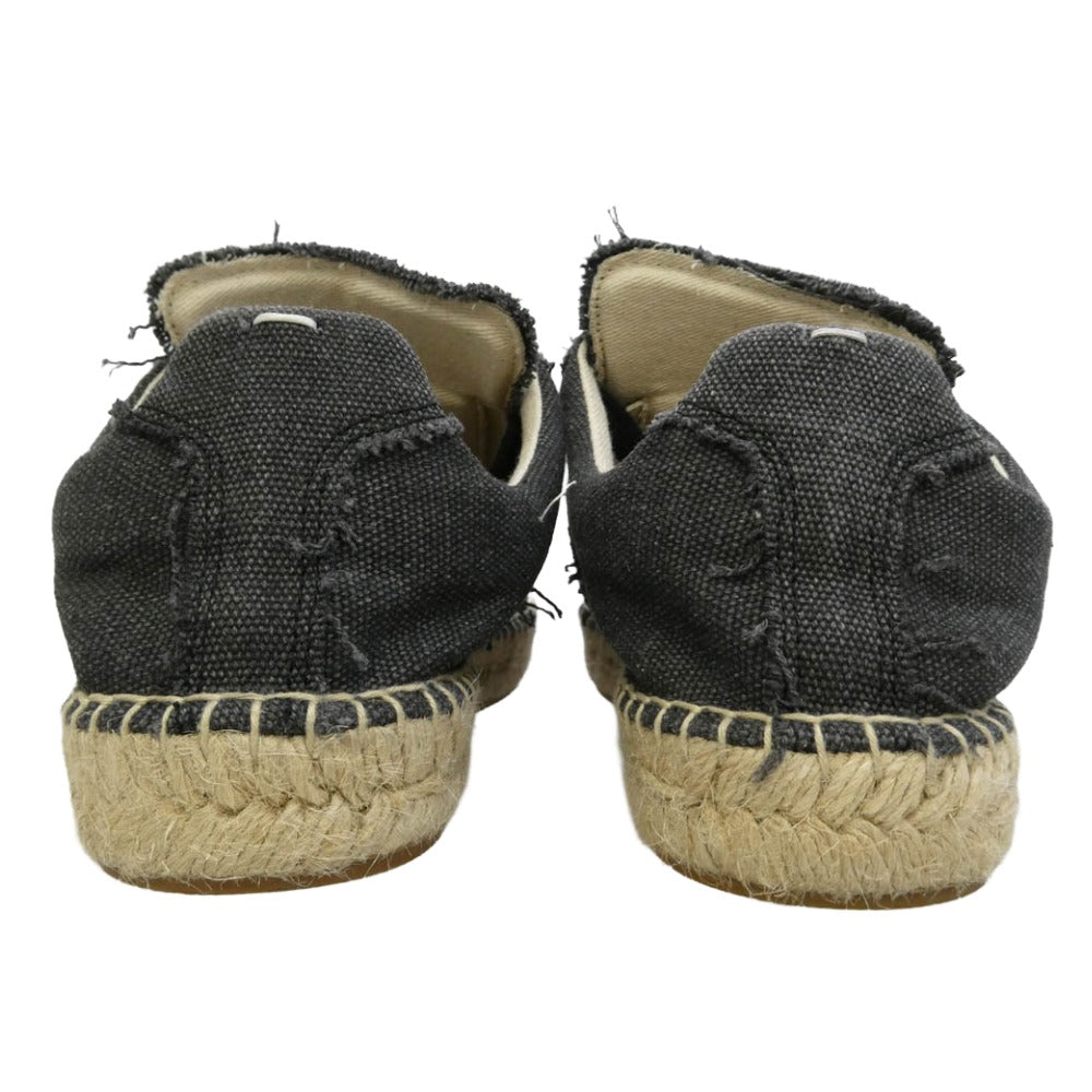 MAISON MARGIELA メゾンマルジェラ ジャーマントレーナー キャンバス エスパドリーユ チャコール系 39【中古】