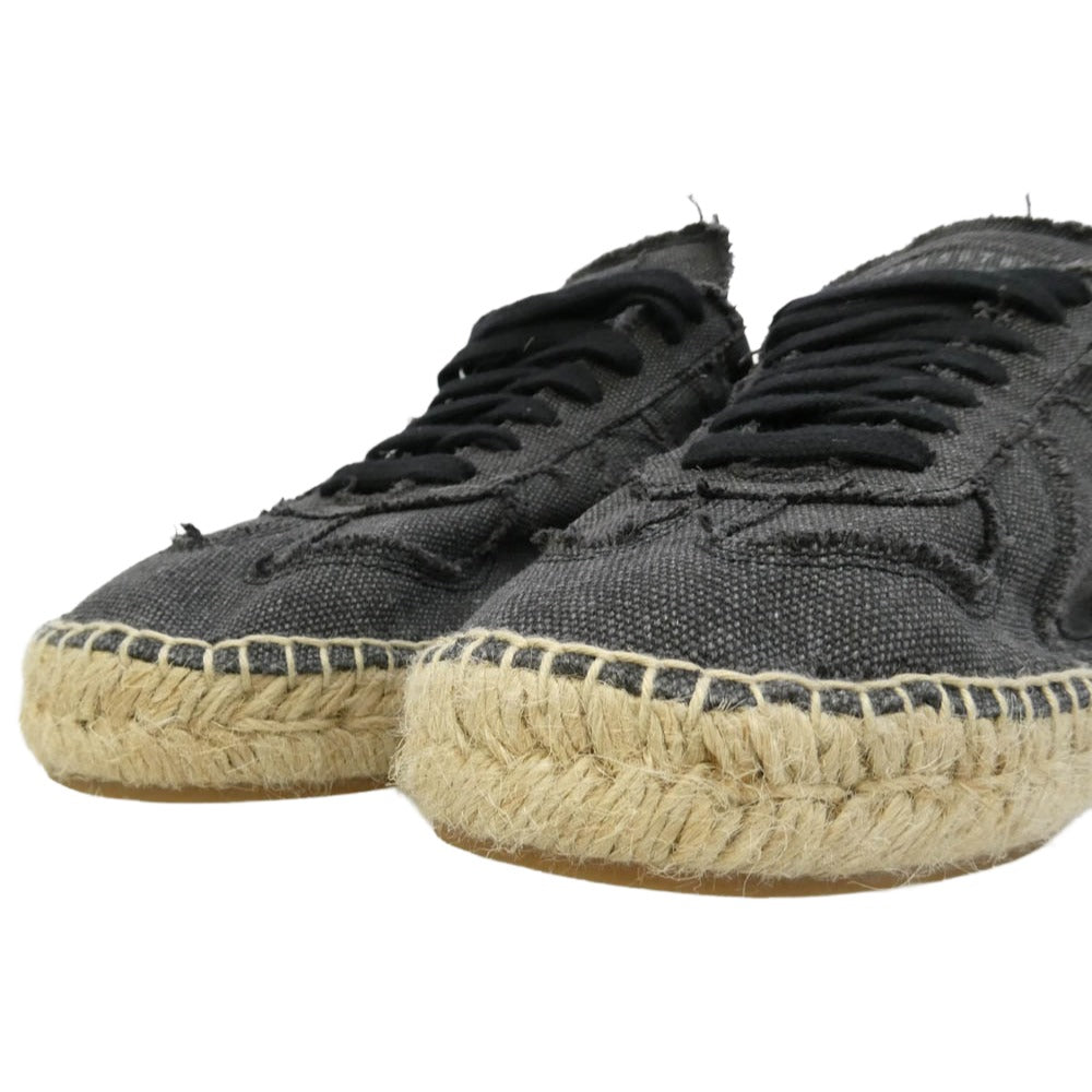 MAISON MARGIELA メゾンマルジェラ ジャーマントレーナー キャンバス エスパドリーユ チャコール系 39【中古】