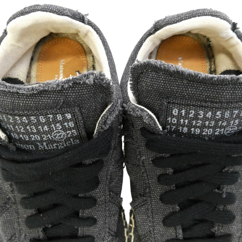 MAISON MARGIELA メゾンマルジェラ ジャーマントレーナー キャンバス エスパドリーユ チャコール系 39【中古】