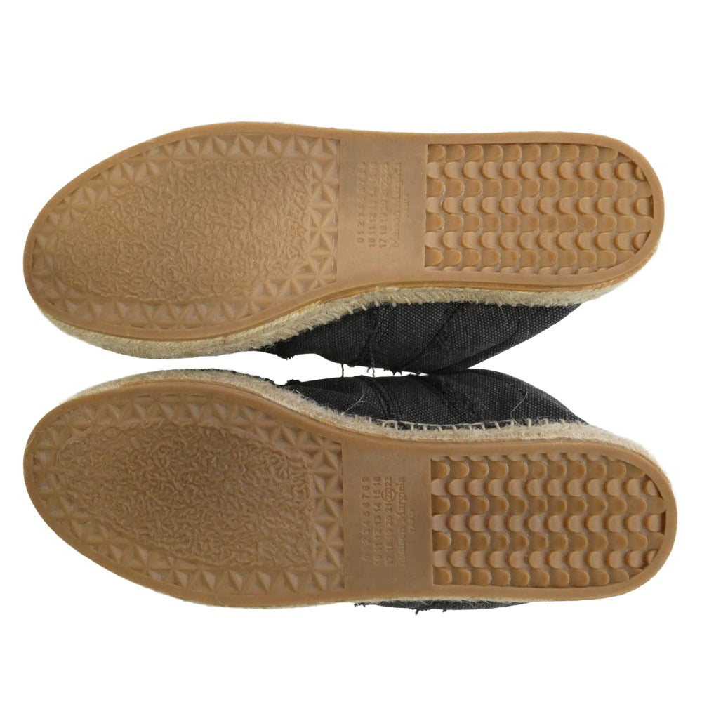 MAISON MARGIELA メゾンマルジェラ ジャーマントレーナー キャンバス エスパドリーユ チャコール系 39【中古】