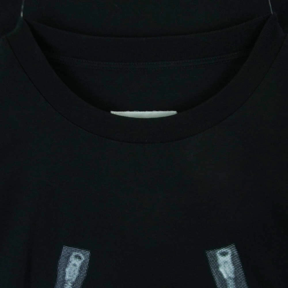 MAISON MARGIELA メゾンマルジェラ 24SS SH0GC0009 MM6 エムエムシックス 八の字 ジップ プリント 長袖 カットソー ブラック系 XL【中古】