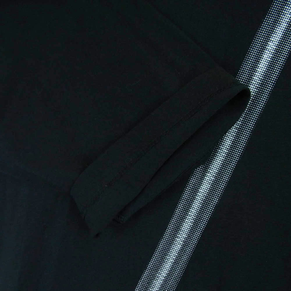 MAISON MARGIELA メゾンマルジェラ 24SS SH0GC0009 MM6 エムエムシックス 八の字 ジップ プリント 長袖 カットソー ブラック系 XL【中古】