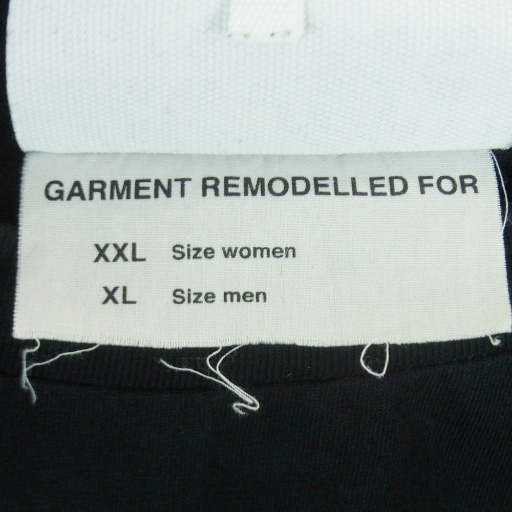 MAISON MARGIELA メゾンマルジェラ 24SS SH0GC0009 MM6 エムエムシックス 八の字 ジップ プリント 長袖 カットソー ブラック系 XL【中古】