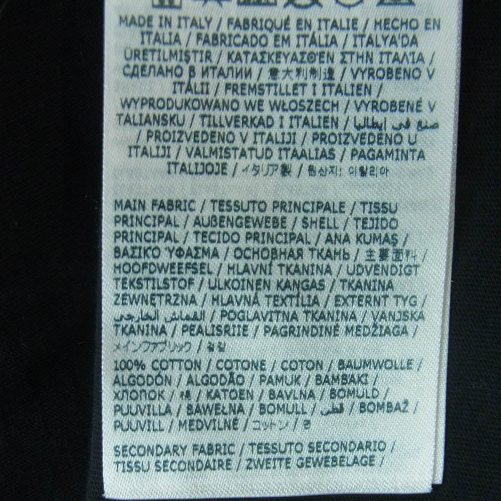 MAISON MARGIELA メゾンマルジェラ 24SS SH0GC0009 MM6 エムエムシックス 八の字 ジップ プリント 長袖 カットソー ブラック系 XL【中古】