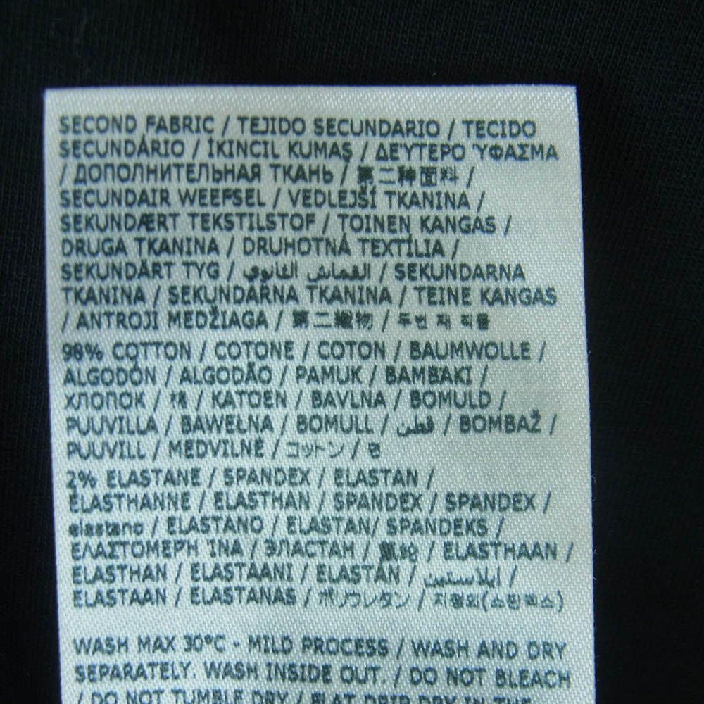 MAISON MARGIELA メゾンマルジェラ 24SS SH0GC0009 MM6 エムエムシックス 八の字 ジップ プリント 長袖 カットソー ブラック系 XL【中古】