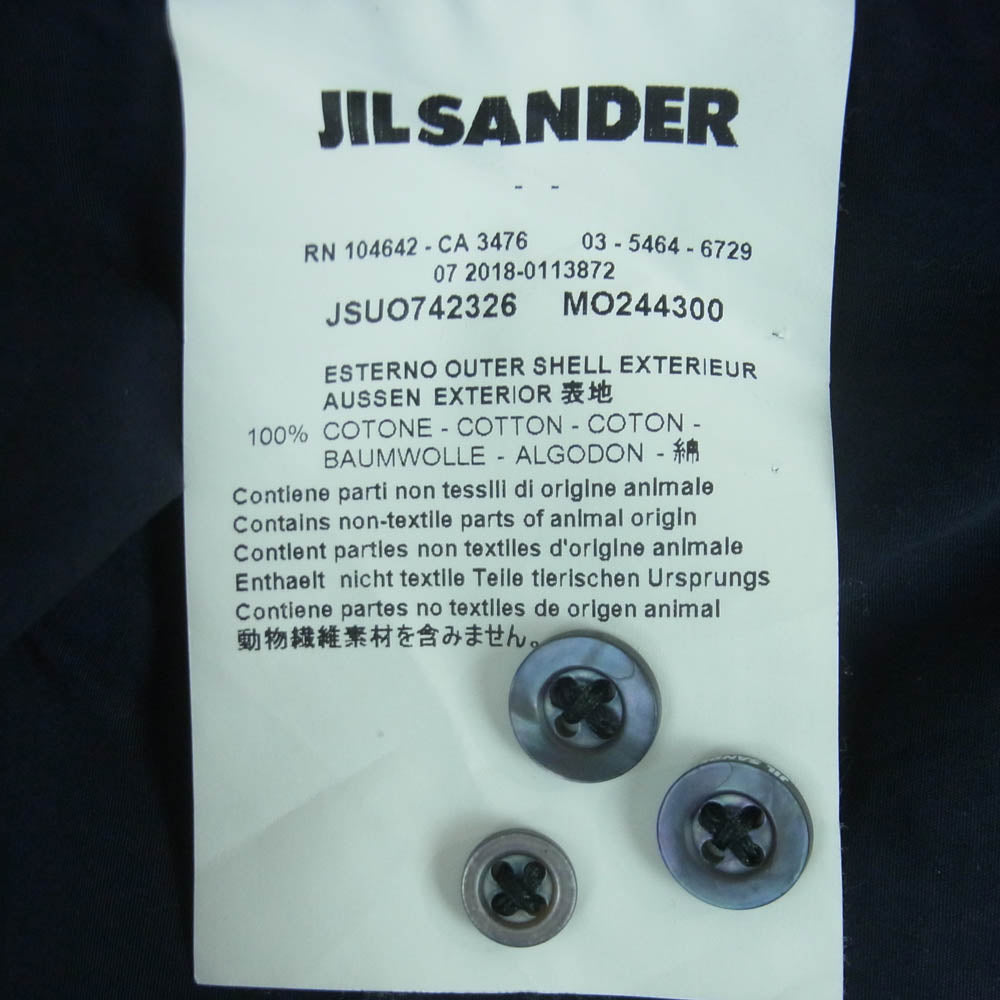 JIL SANDER ジルサンダー 18SS JSUO742326 バンドカラー コットン
