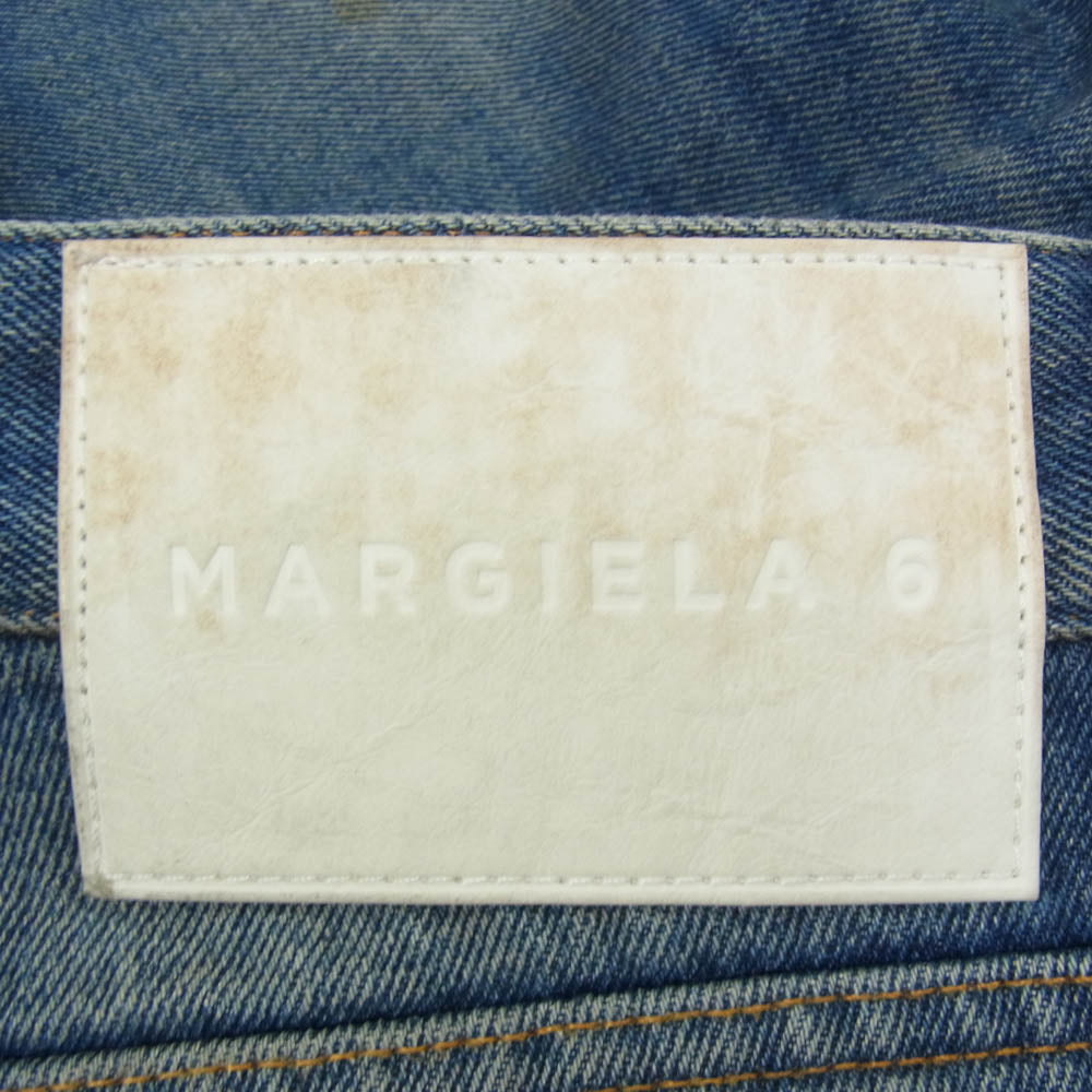 MAISON MARGIELA メゾンマルジェラ 23SS S52LA0188 MM6 エムエムシックス Regular Fit 5 Pocket Jean ５ポケット デニム パンツ 切り替え インディゴブルー系 31【中古】