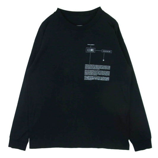 MAISON MARGIELA メゾンマルジェラ 24AW SH0GC0028 MM6 エムエムシックス Cotton Jersey Long Sleeve T-Shirt コットン ジャージー 長袖 Tシャツ ブラック系 S【中古】