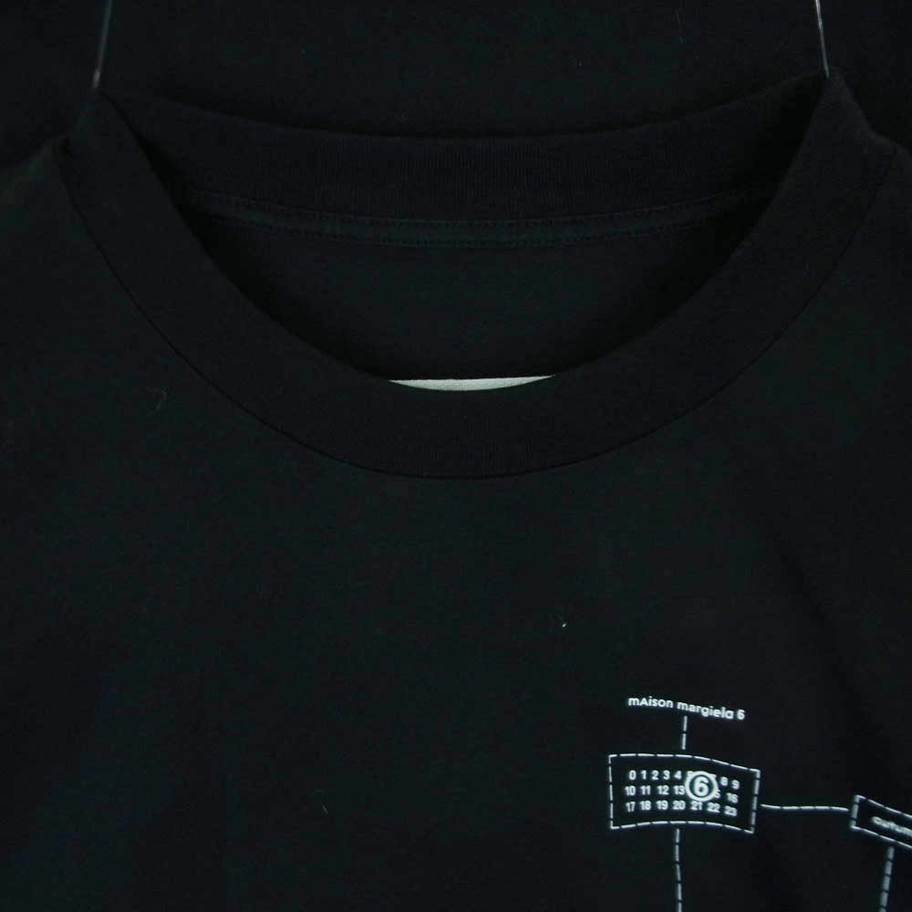 MAISON MARGIELA メゾンマルジェラ 24AW SH0GC0028 MM6 エムエムシックス Cotton Jersey Long Sleeve T-Shirt コットン ジャージー 長袖 Tシャツ ブラック系 S【中古】