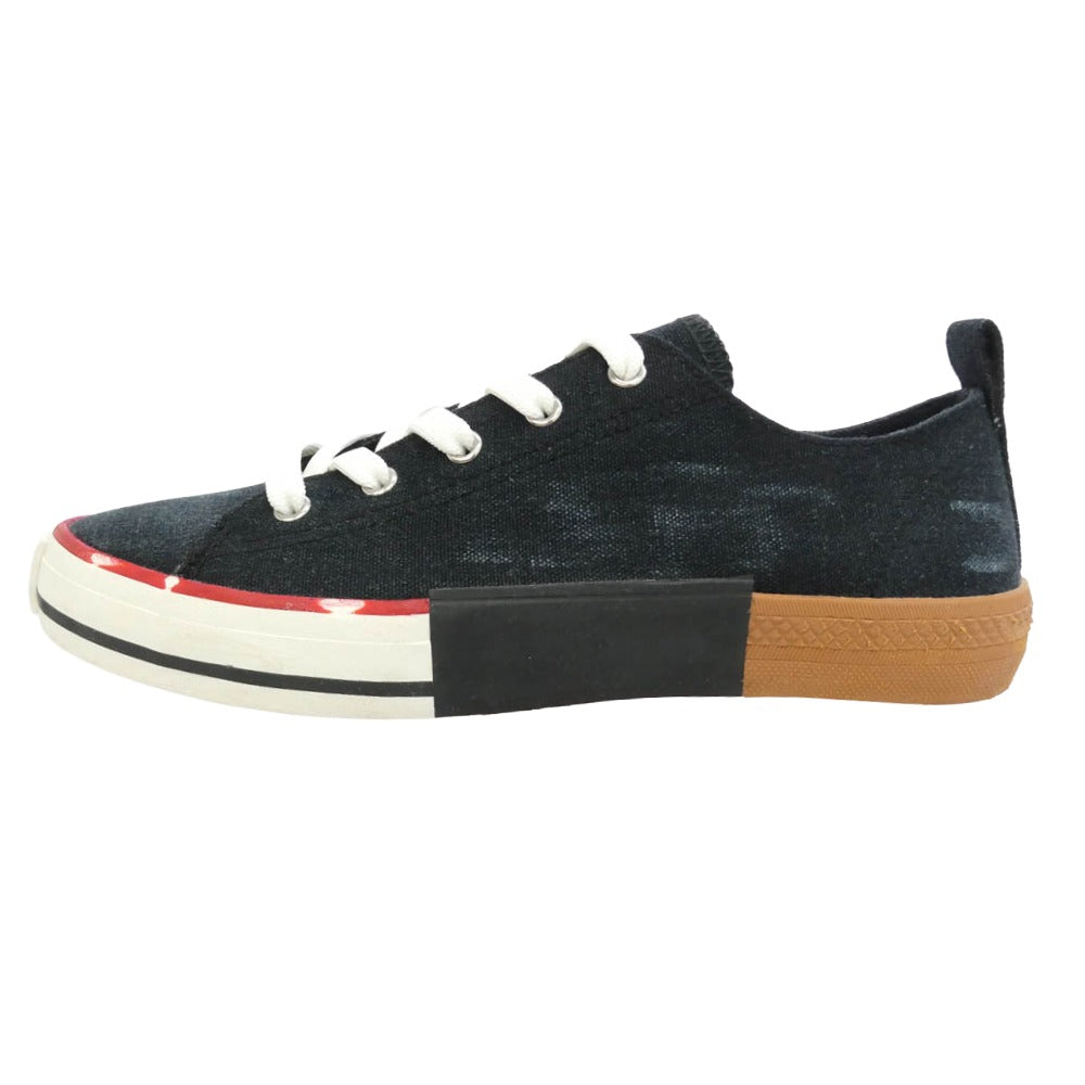 MAISON MARGIELA メゾンマルジェラ 21SS S39WS0092 キャンバス 加工 スニーカー ブラック系 36【美品】【中古】
