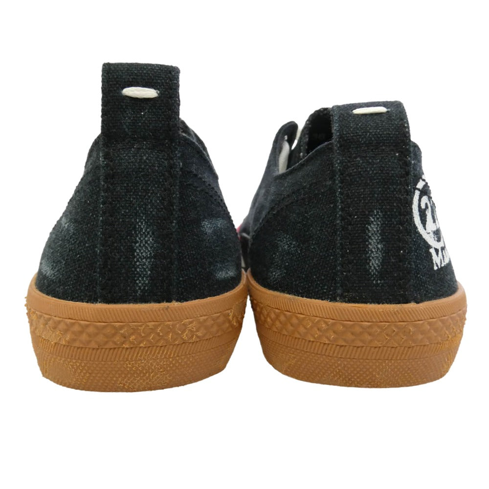 MAISON MARGIELA メゾンマルジェラ 21SS S39WS0092 キャンバス 加工 スニーカー ブラック系 36【美品】【中古】