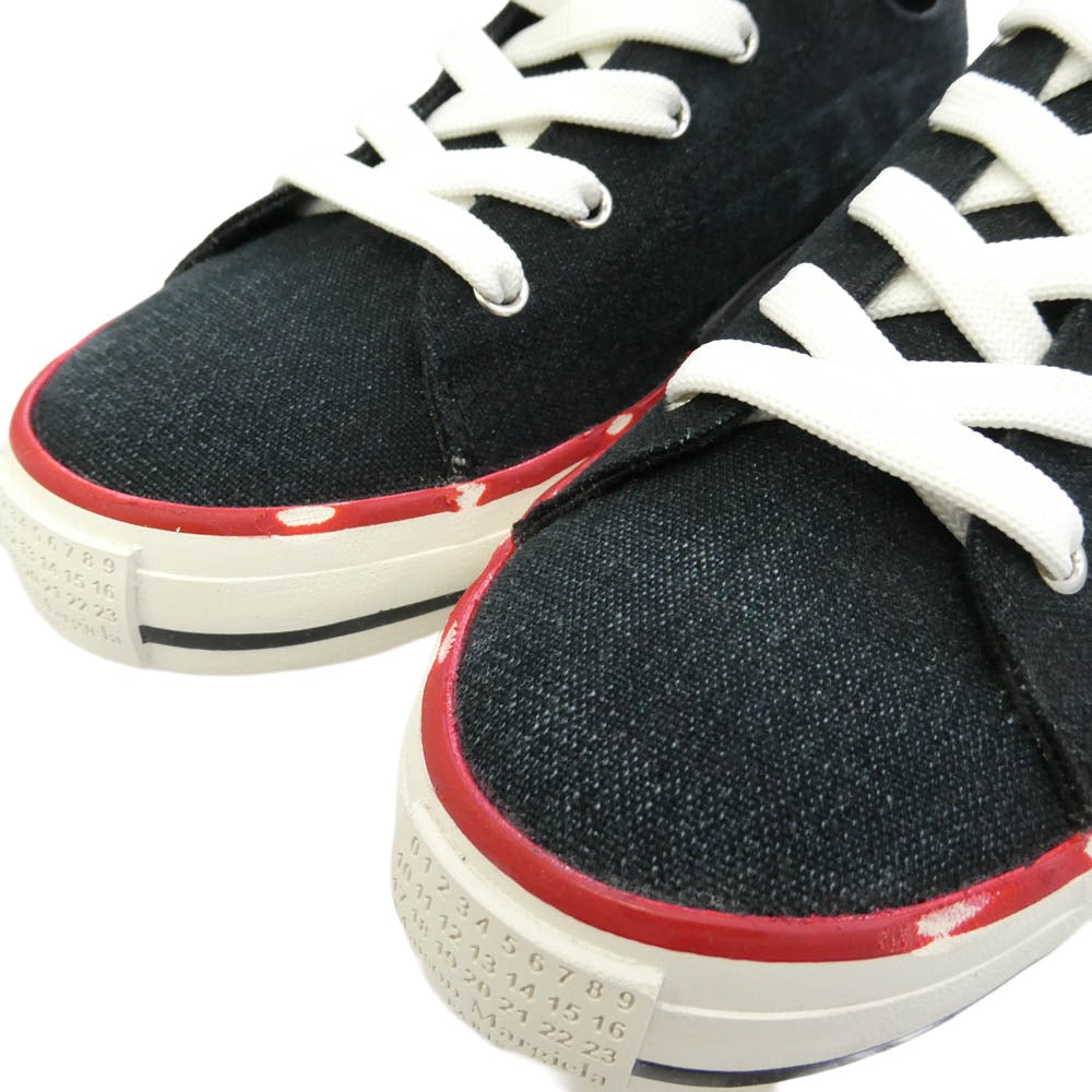 MAISON MARGIELA メゾンマルジェラ 21SS S39WS0092 キャンバス 加工 スニーカー ブラック系 36【美品】【中古】