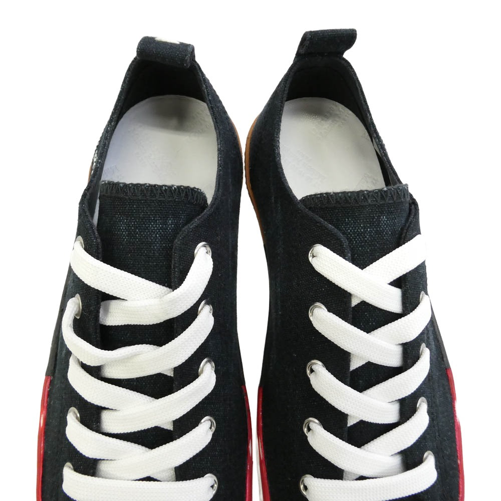 MAISON MARGIELA メゾンマルジェラ 21SS S39WS0092 キャンバス 加工 スニーカー ブラック系 36【美品】【中古】
