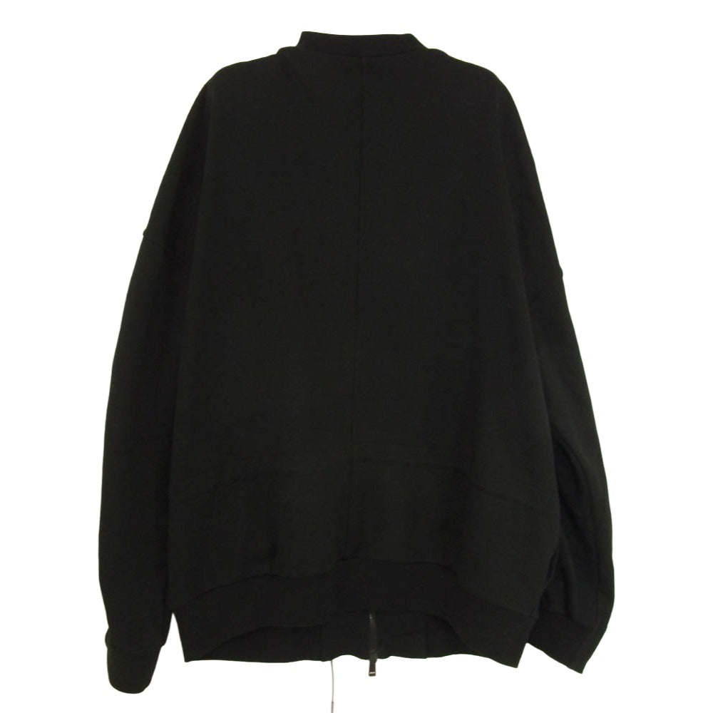JIL SANDER ジルサンダー 17SS JSUM707004 コットン ジップアップ ジャケット スウェット ブルゾン ブラック系 L【中古】