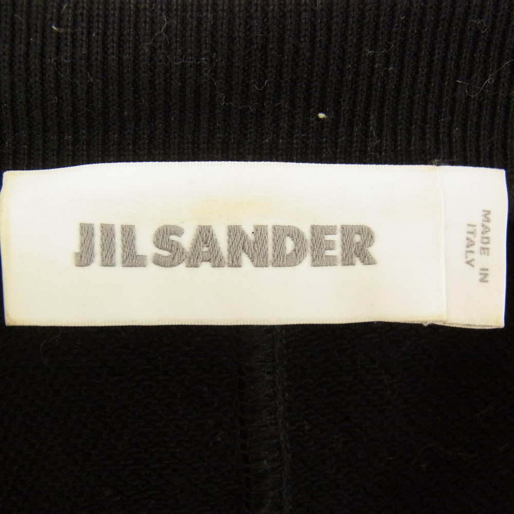 JIL SANDER ジルサンダー 17SS JSUM707004 コットン ジップアップ ジャケット スウェット ブルゾン ブラック系 L【中古】