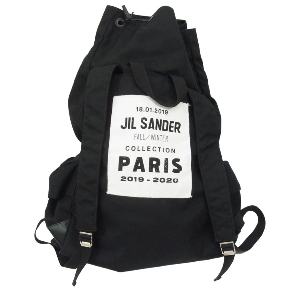 JIL SANDER ジルサンダー CLIMB BACKPACK キャンバス リュック バッグパック ブラック系【中古】