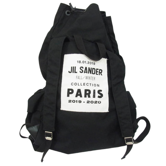 JIL SANDER ジルサンダー CLIMB BACKPACK キャンバス リュック バッグパック ブラック系【中古】