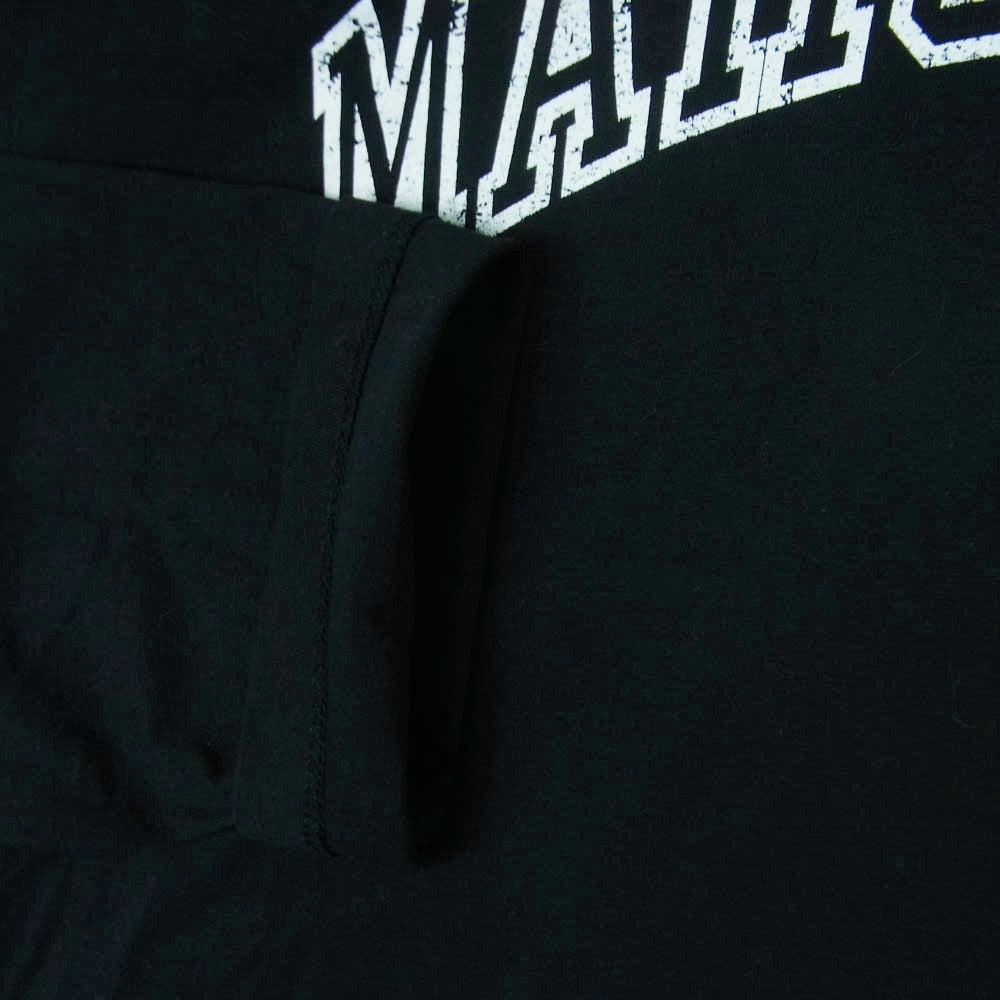 MAISON MARGIELA メゾンマルジェラ 25SS SH0NH0010 MM6 エムエムシックス バイカラー ロゴ プリント 長袖 カットソー ブラック系 グレイッシュベージュ系 XL【中古】