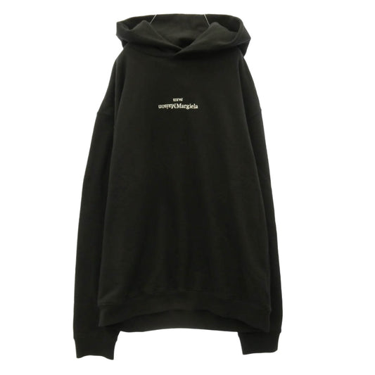 MAISON MARGIELA メゾンマルジェラ 20AW S50GU0149 反転ロゴ 四つタグ 10ライン スウェット プルオーバーパーカー ブラック系 46【中古】