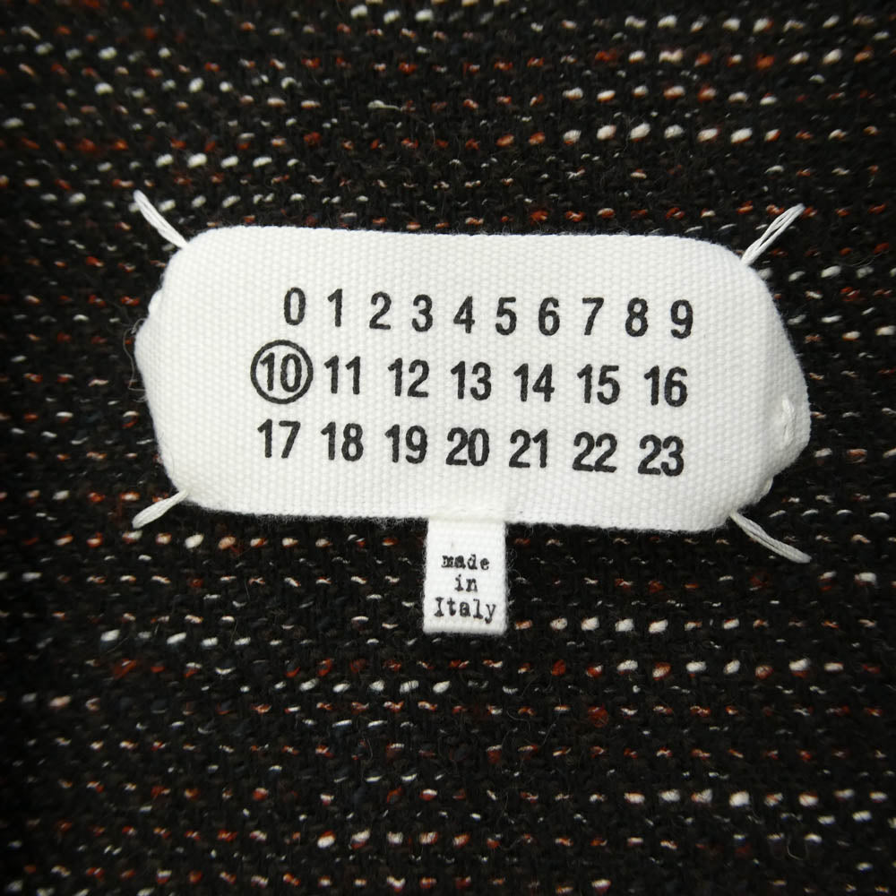 MAISON MARTIN MARGIELA メゾンマルタンマルジェラ 16AW S50BN0303 四つタグ 10ライン ノーカラー ジャケット カラーレス テーラード ジャケット ツイード マルチカラー系 50【中古】