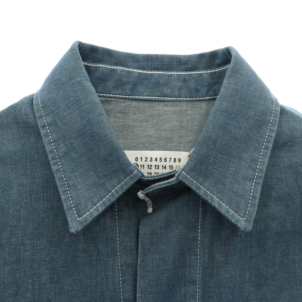 MAISON MARGIELA メゾンマルジェラ 21AW S50AM0539 四つタグ 10ライン カバーオール デニム ジャケット インディゴブルー系 10【中古】