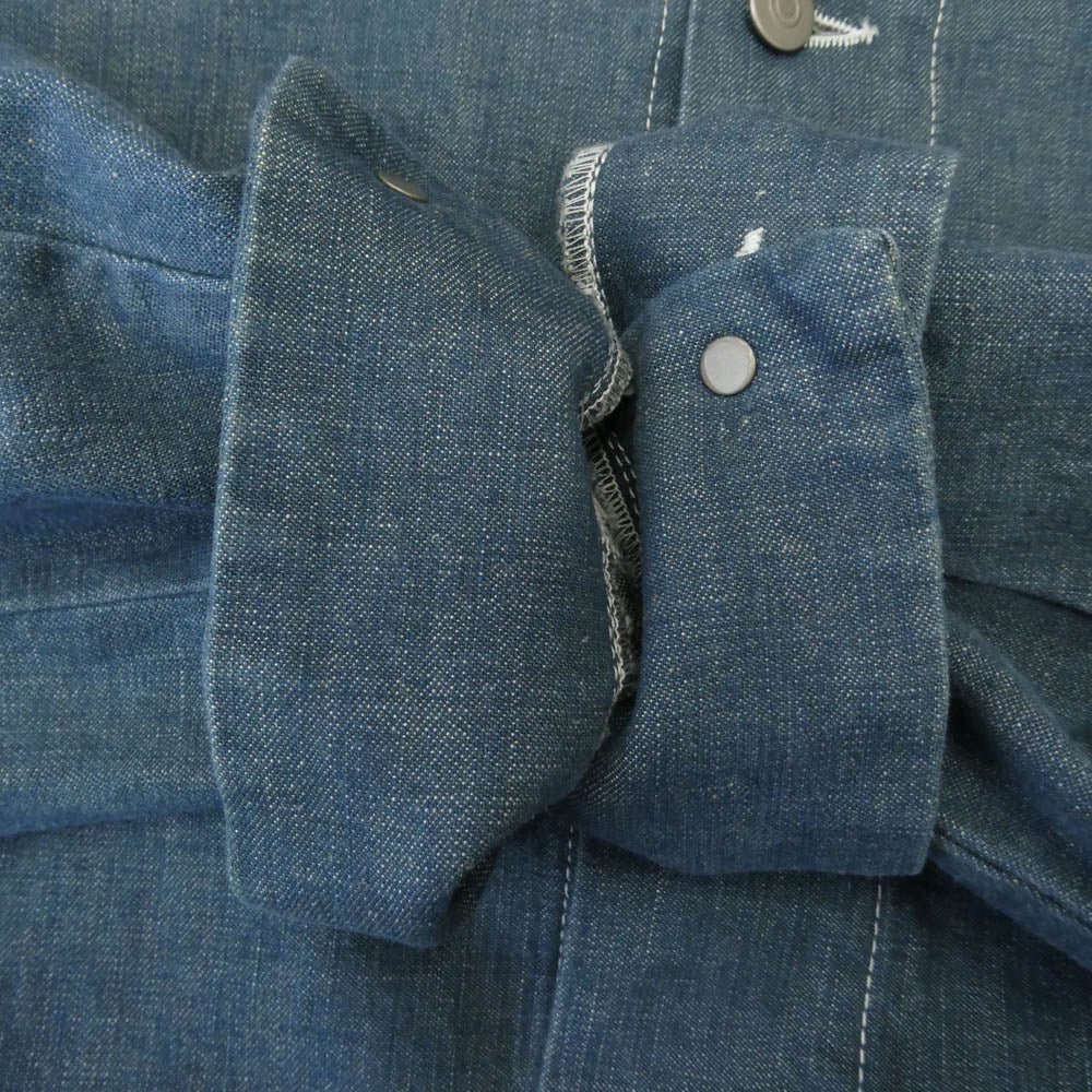 MAISON MARGIELA メゾンマルジェラ 21AW S50AM0539 四つタグ 10ライン カバーオール デニム ジャケット インディゴブルー系 10【中古】