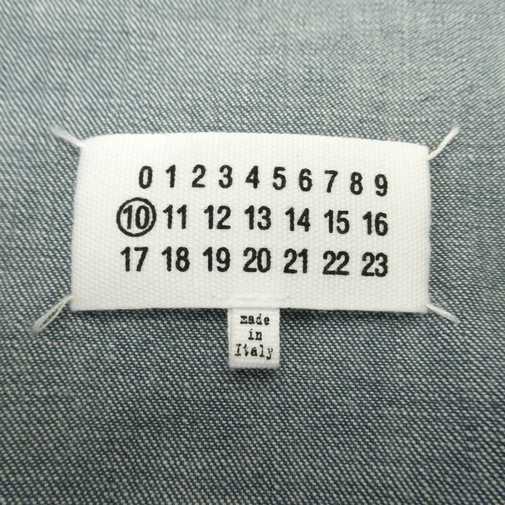 MAISON MARGIELA メゾンマルジェラ 21AW S50AM0539 四つタグ 10ライン カバーオール デニム ジャケット インディゴブルー系 10【中古】