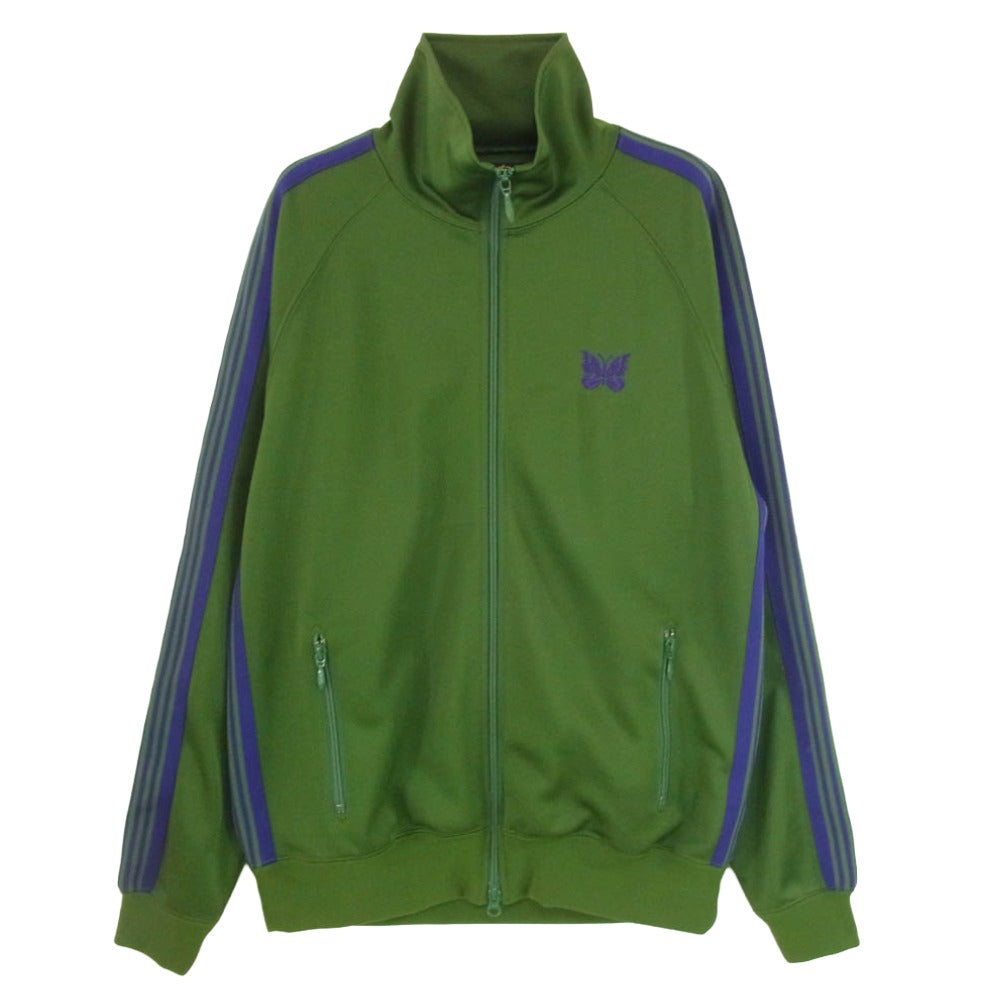 Needles ニードルス 23AW NS244 Track Jacket ロゴ刺繡 サイドライン トラック ジャケット グリーン系 M【極上美品】【中古】