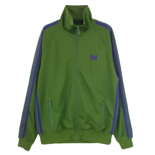 Needles ニードルス 23AW NS244 Track Jacket ロゴ刺繡 サイドライン トラック ジャケット グリーン系 M【極上美品】【中古】