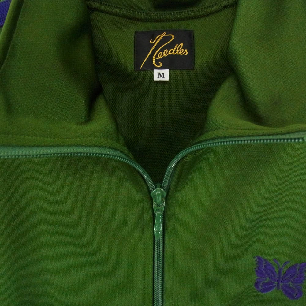 Needles ニードルス 23AW NS244 Track Jacket ロゴ刺繡 サイドライン トラック ジャケット グリーン系 M【極上美品】【中古】