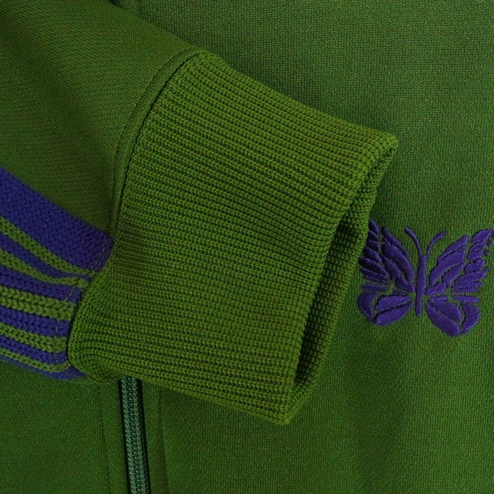 Needles ニードルス 23AW NS244 Track Jacket ロゴ刺繡 サイドライン トラック ジャケット グリーン系 M【極上美品】【中古】