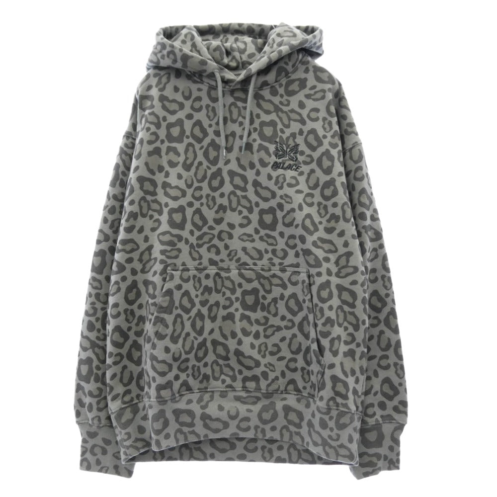 Needles ニードルス PALACE パレス × Palace HOODIE パレス バックロゴ プリント フーディー スウェットシャツ パーカー グレー系 S【美品】【中古】
